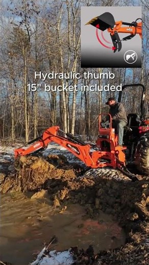 Turn your tractor into a serious digging machine. 💪🚜⛏️Meet the 8' Tractor Backhoe Attachment!