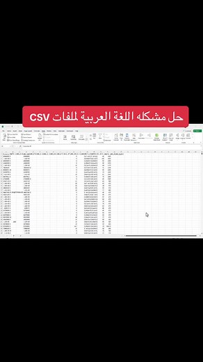حل مشكلة اللغة في ملفات Excel وCSV