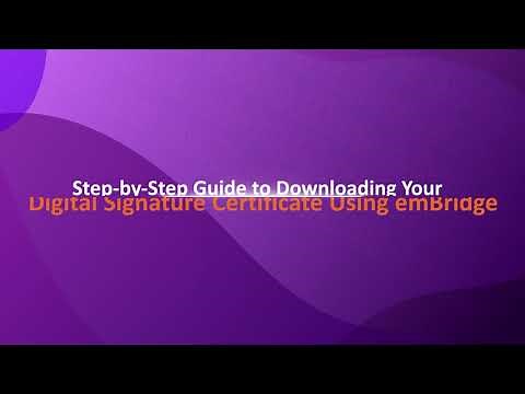 How to Download Digital Signature Certificate into USB Token using emBridge | Windows OS