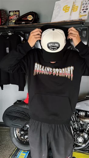 Test print for the Twilight Ride Merch just landed and it looks mean 🔥 coming in hot for the Nov 14 ride. We’re stoked on how it turned out, what do you reckon fam? 👇 #RollingStraight #TwilightRide #SpeedShop | Rolling Straight
