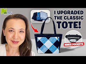 Sew My New Gail Patchwork Zip Tote ! | DIY Large Lined Tote Bag Tutorial