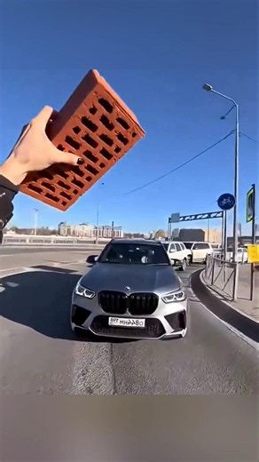 Show a brick here and the car will stop!!