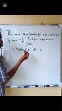 Construction of Quadratic Equation