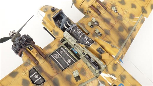 造形村 1/32 亨舍尔Hs 129B-2 二战德国战斗机模型制作