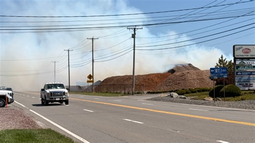 12 News Now: Smokey mulch fire blocks of Route 6 in Rehoboth