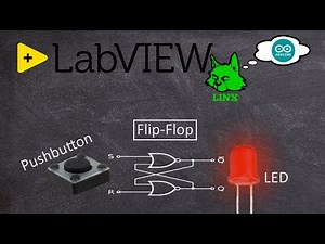 Pushbutton and LED (Flip-Flop) | LabVIEW (LINX 3.0) with Arduino Uno