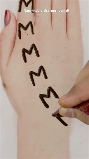 Beautiful M Letter mehndi design | mehndi | henna #mehndi #henna #mehandi #new #shorts #art #artist