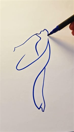 Simple Sketch Self-taught Painting Check-in Easy-to-Learn Original Video Draw Beautiful Girl in