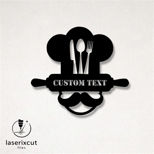 Customizable Kitchen Laser Cut Vector Files - SVG, DXF, Glowforge, Cricut, CNC, Metal Wall Art, Chef Cooking Decor, Instant Download - Etsy