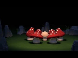 3D CG Reimagining of Disney's Fantasia Mushroom Dance