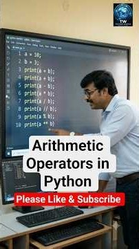 Arithmetic Operators in Python| #shorts #trending #bugatti #viral #physics