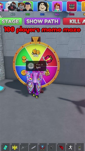 How to win coins and prizes in 100 PLAYERS MEME MAZE! 🤑🎁 #roblox
