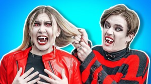 My brother is a vampire! Extreme vampire family hacks and tricks by la la life emoji | La La Life