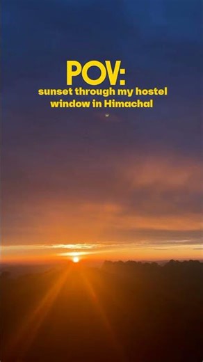 sunset through my Hostel window😍🪩🫠 #sunset #fyppp #himachal #nithamirpur #beauty #love
