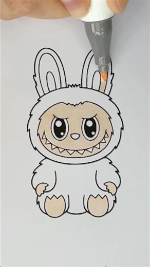 Cute Little Labubu Lost It's Color #shorts #color #cartoon