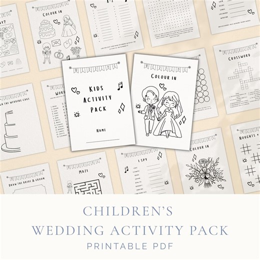 Kids Wedding Activity Book: Printable Games & Puzzles (PDF Download) - Etsy