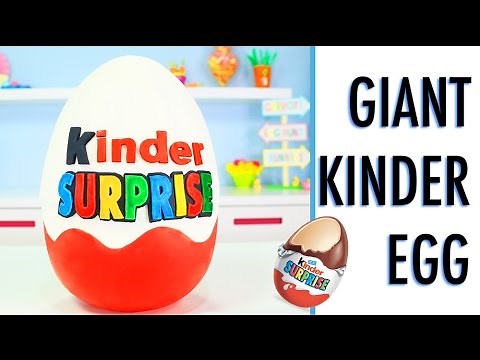 GIANT Kinder Surprise Egg - How To Make a GIANT KINDER Smash Cake