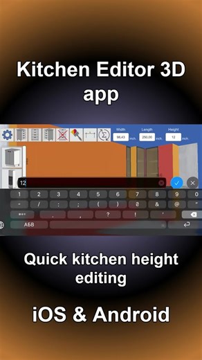 Kitchen Editor 3D & Kitchen Editor Line app for iOS and Android #kitchen #kitchendesign #homedesign