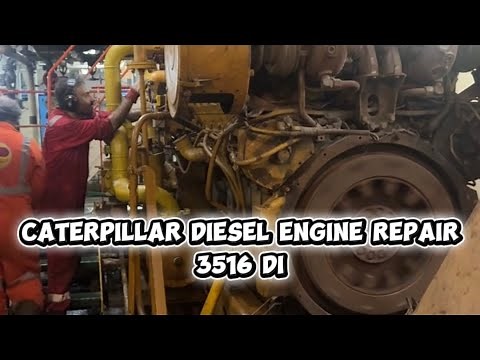 CAT Diesel Engine Repair 3516 DI | Step-by-Step Bearings, Pistons & Engine Recovery #caterpillar