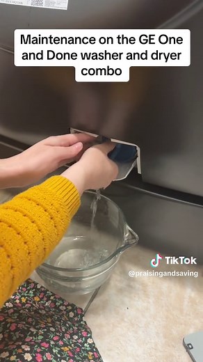 Easy maintenance on the GE One and Done Washer and Dryer Combo #GE #GECombo #GEWasherAndDryer #GEProfile #geprofileultrafastcombo #CombinationWasherAndDryer #PraisingAndSaving #stayathomemom #Sponsored #GEProfilePartner @GE Profile