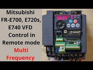 Mitsubishi FR-E700 remote mode control using multi frequency/speed. Single phase VFD (English)