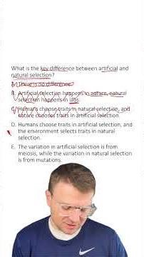 MCQ: Natural vs. Artificial Selection