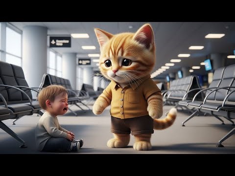 Security Was Searching Everywhere This Cat Found the Child 🐾✈️
