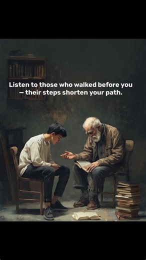 Stoicism | Wisdom | Life Lessons on Instagram: "“Wisdom is the shortcut life gives only to those who listen.” Listen to those who walked before you — their steps shorten your path. Experience is expensive, but borrowed experience is free. Why repeat the same mistakes when someone else has already paid the price for them? The old aren’t slow — they just carry lessons you haven’t lived yet. Their stories are maps. Their failures are warnings. Their victories are blueprints. You don’t have to agree