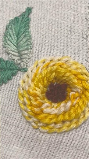 Unique 3D Flower Pattern 🌸 | Satisfying Hand Embroidery Tutorial #shorts