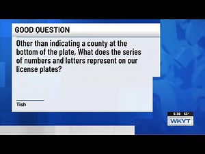 Good Question: What do the numbers & letters on license plates mean?