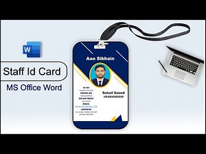 How to Create Staff ID Card in Ms Office Word? | Staff card | Staff id |