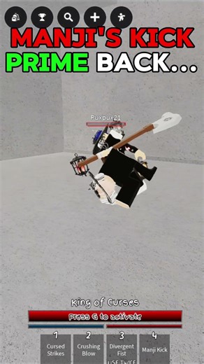 Manji's kick prime back #roblox #jujutsushenanigans #jujutsu #shenanigans #prime