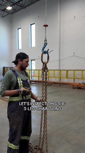Inspections in the new shop! #basicriggingandsling #riggingequipment #chainrigging #craneandriggingchains #chaininspection