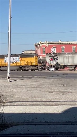 UP 1990 Local Grain Train West in Fremont NE #unionpacific #unionpacificlocal #unionpacificrailroad