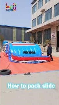 A Better Way to Fold and Pack Inflatable Water Slides - Factory Pro Tips from #heyhail #heyeasyuse