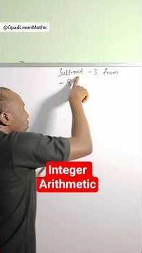 How to Subtract Negative Numbers Correctly #integers #arithmetic #gpadlearnmaths #stem #numbers
