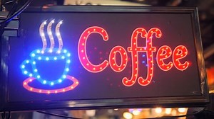 Blinking Led Coffee Shop Street Sign Stock Footage Video (100% Royalty-free) 32749657 | Shutterstock