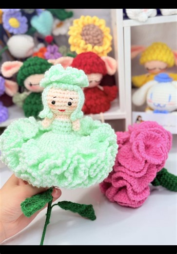 Easy Crochet Carnation Flower Fairy for Beginners