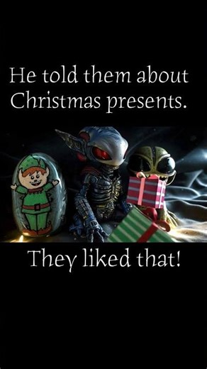 Elves & Aliens 4K #christmas #santaselves #paintedrocks#aliens