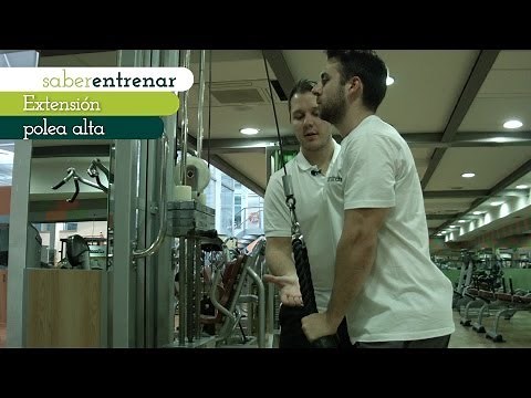 Cómo hacer correctamente la Extensión en polea alta para tríceps