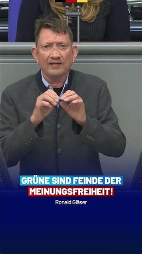 Freedom of speech: Ronald Gläser points out the true enemies! - AfD parliamentary group in the Bu...