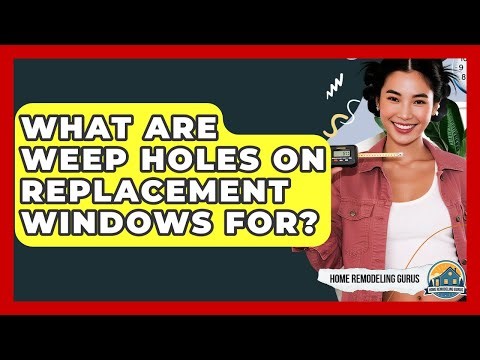 What Are Weep Holes On Replacement Windows For? - Home Remodeling Gurus