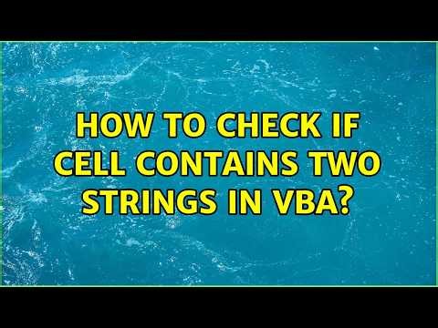 How to check if cell contains TWO strings in VBA?