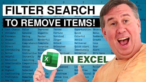 Excel Tips & Tricks: Remove Items the Smart Way with the Filter Search Box