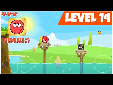 Red Ball 4 - Level 14 Walkthrough - Level 14 Green Hills