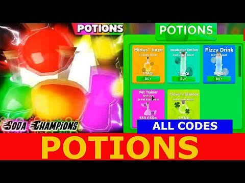 NEW UPDATE [🧪POTIONS ] ALL CODES! Soda Champions Simulator ROBLOX | 23 june 2021