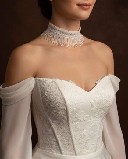 Lace Bridal Choker Necklace | Wedding Choker for Bride | Romantic Neck Jewelry - Etsy