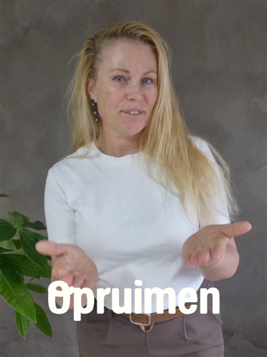 Gebaar van de dag: opruimen. Maak verwachtingen duidelijk voor je begint. Door het woord te zeggen en te gebaren, weet je kind wat er van hem of haar verwacht wordt. Maak er een leuke activiteit van door er een gebaar aan toe te voegen. Wil jij meer gebaren leren die rust en structuur geven in huis? Volg mijn account voor dagelijks een nieuw gebaar. #babygebaren #nederlandsmetgebaren #taalontwikkeling #opvoeding #peuter