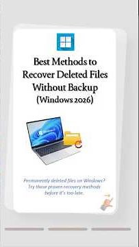 No Backup? Here’s How to Recover Deleted Files on Windows 2026!#windowstips