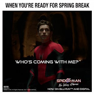 Break time is the right time for #SpiderManNoWayHome - now on Blu-ray, 4K Ultra HD, and Digital! https://bit.ly/GetNWHNow | Spider-Man